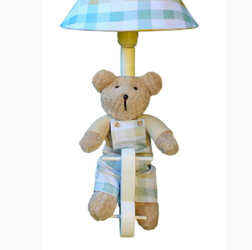 Abajur Ursinho na Bike, Decoração Infantil Ursinho com 28 cm