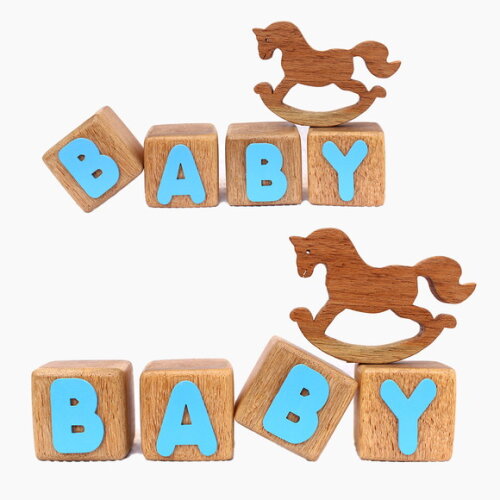 Cubos de Madeira Cedrinho Cubos Baby, Decoração Infantil
