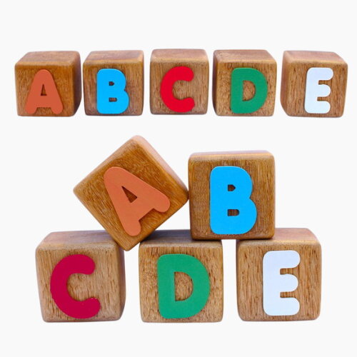 Cubos de Madeira Cedrinho Cubos Abc Decoração Infantil