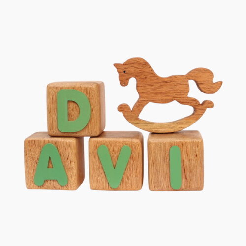Cubos de Madeira Cedrinho Cubos com Nome Decoração Infantil