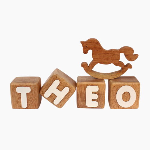 Cubos de Madeira Cedrinho Cubos com Nome Decoração Infantil