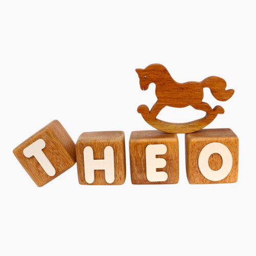 Cubos de Madeira Cedrinho Cubos com Nome Decoração Infantil