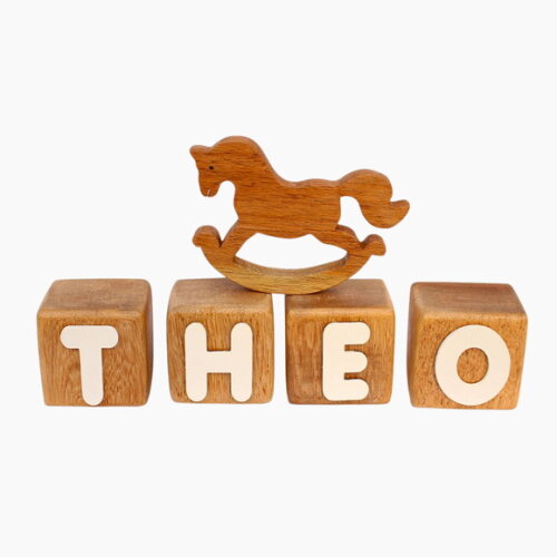 Cubos de Madeira Cedrinho Cubos com Nome Decoração Infantil