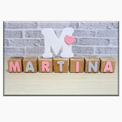 Cubos de Madeira Cedrinho Cubos com Nome, Letras Decorativas