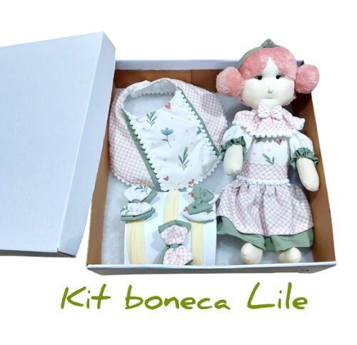 Kit Boneca Lile para Decorar e Brincar