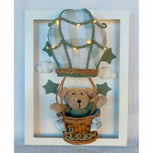 Porta Maternidade Balão, Ursinho no Balão Decoração Balão