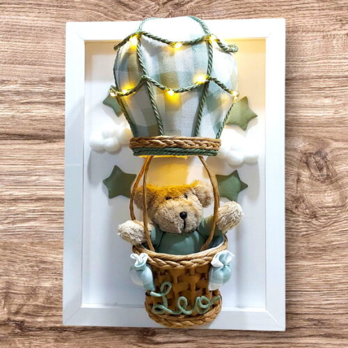Porta Maternidade Balão, Ursinho no Balão Decoração Balão