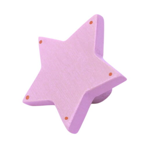 Puxador Estrela Decoração Quarto Bebe, Madeira Pintada