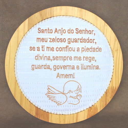 Quadrinho Bordado Santo Anjo do Senhor, Porta Maternidade