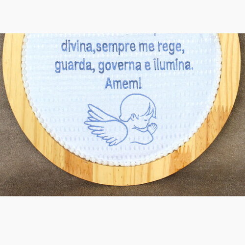 Quadrinho Bordado Santo Anjo do Senhor, Porta Maternidade