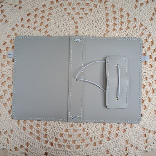 Capa A5 tipo Midori Bege para 4 cadernos