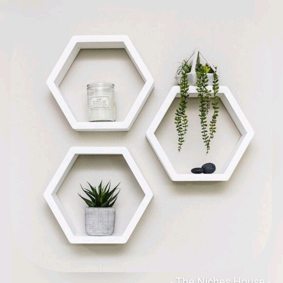3 Nichos Sextavados Hexagonal Jardim Vertical