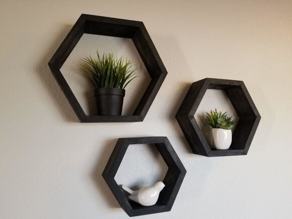 Conjunto Nichos Hexagonal Colmeia Prateleira Jardim Vertical