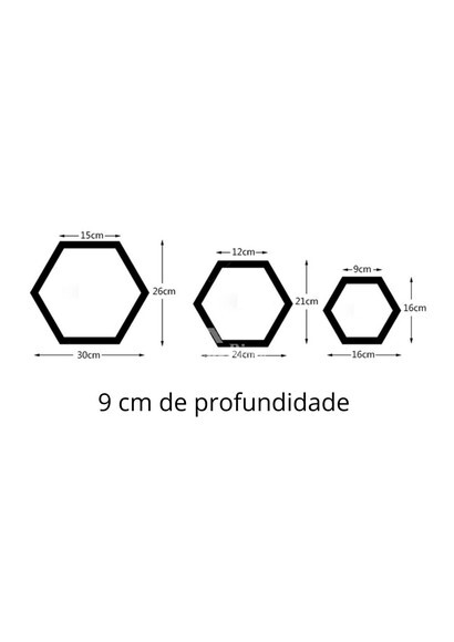 Conjunto Nichos Hexagonal Colmeia Prateleira Jardim Vertical
