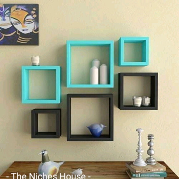 Kit 6 Nichos Quadrados Decoração