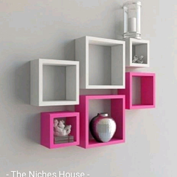 Kit 6 Nichos Quadrados Decoração