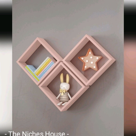 Kit Nichos Quadrados Quarto Infantil Bebe Decoração
