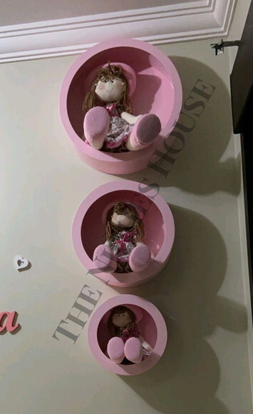Kit Nichos Redondos Cores Decorativo Quarto Bebe
