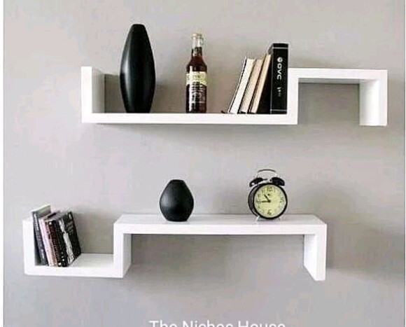 Kit Prateleira Nicho Zig Zag Sala/decoração/escritório