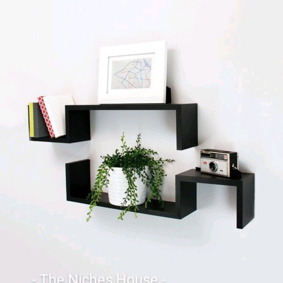 Kit Prateleira Nicho Zig Zag Sala/decoração/escritório