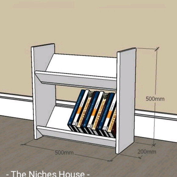 Livreiro de Chão Duplo mdf Estante Decoração Organizador