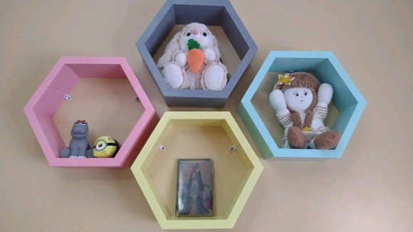 Nicho Colmeia Hexagonal Sextavado Quarto do Bebê(unidade)