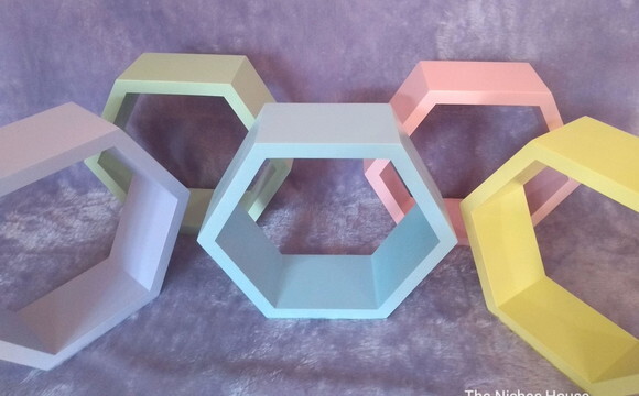 Nicho Hexagonal Colmeia Sextavado mdf Pequeno (unidade)