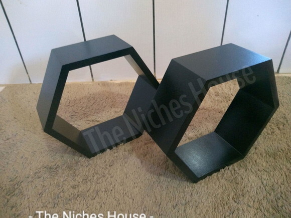 Nicho Hexagonal Colmeia Sextavado Preto