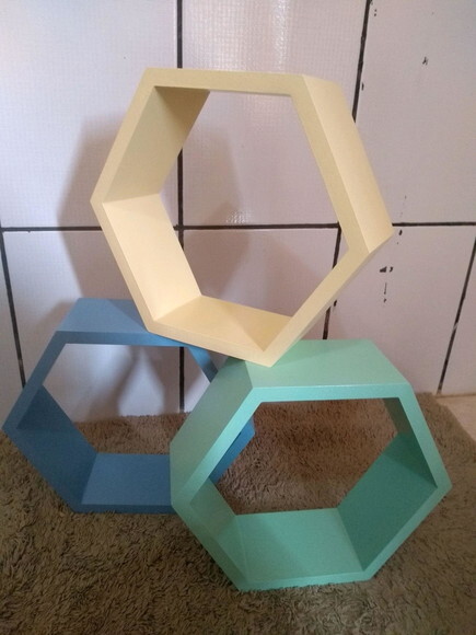 Nicho Hexagonal Sextavado Colmeia Decoração Unidade