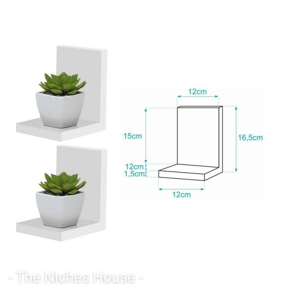 Nicho l / para Flores/suculentas (kit C/2 Unidades)