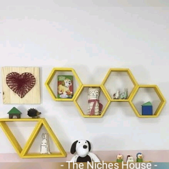 Nichos Colmeias e Triangulares Decoração Quarto/sala/baby