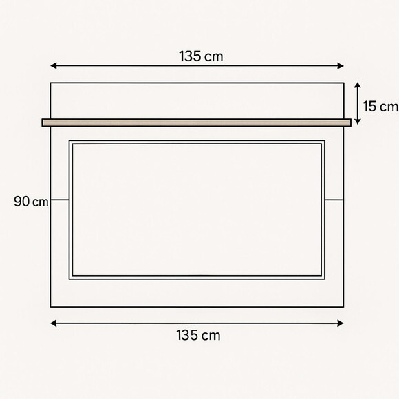 Painel mdf Branco para Sala Pequena com Prateleira