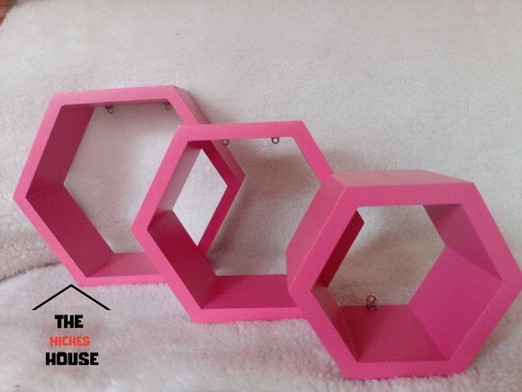 Trio de Nichos Colmeia Hexagonal Sextavado P,m,g
