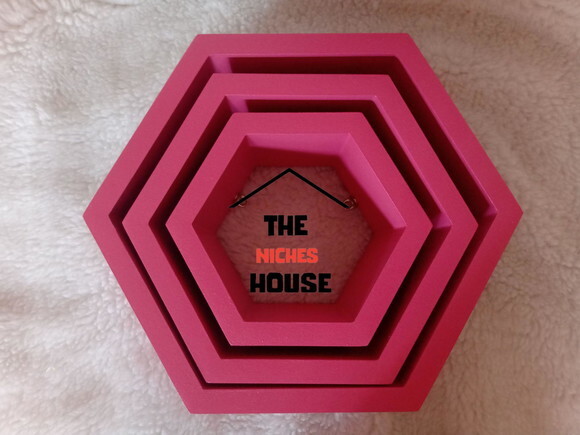 Trio de Nichos Colmeia Hexagonal Sextavado P,m,g