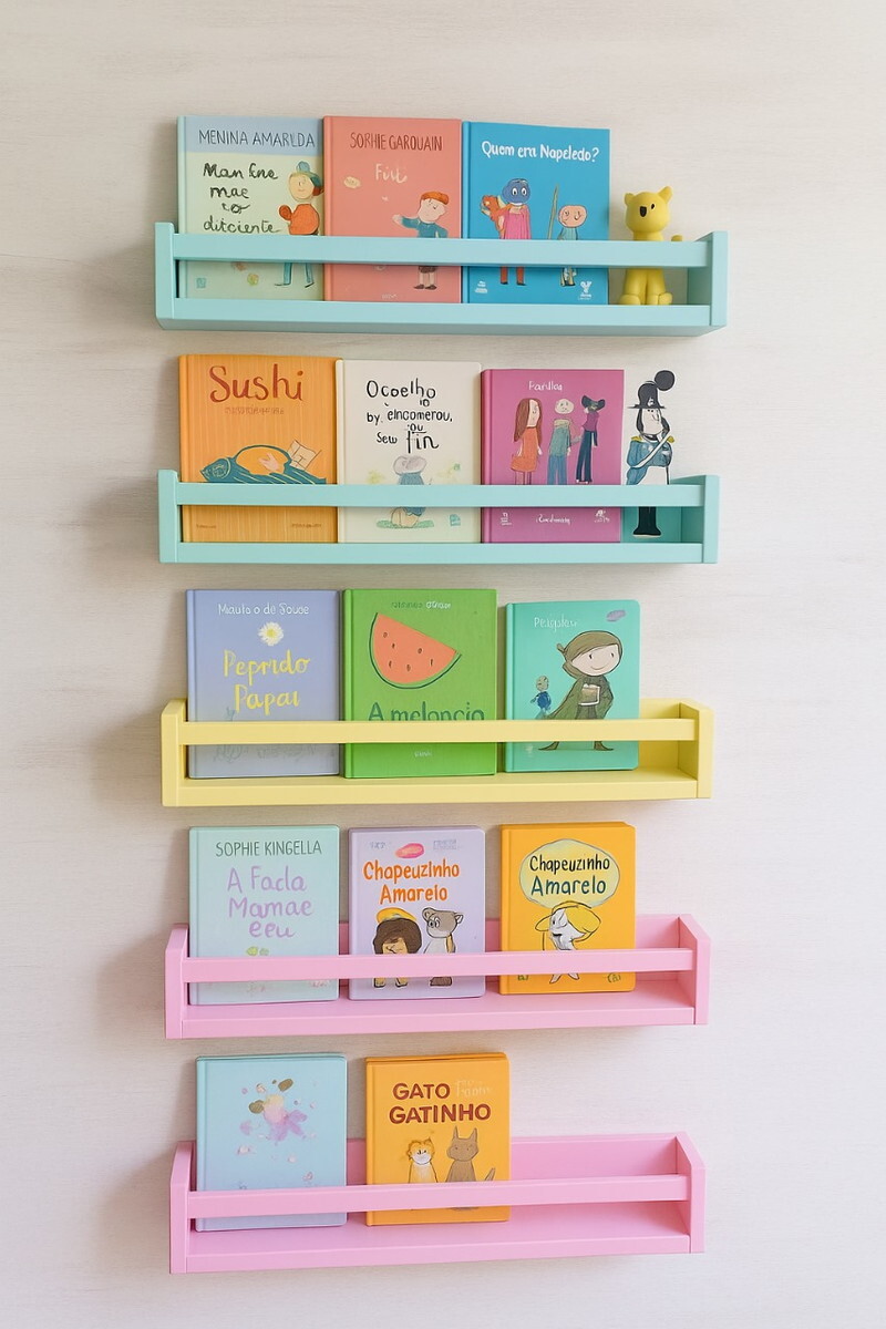Conjunto com 4 Prateleira Livreiro/bonecos/ursinhos/bebê