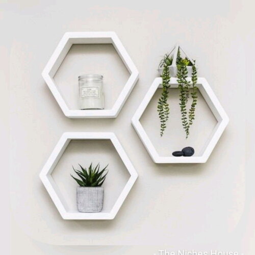 3 Nichos Sextavados Hexagonal Jardim Vertical