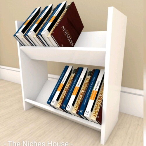 Livreiro de Chão Duplo mdf Estante Decoração Organizador