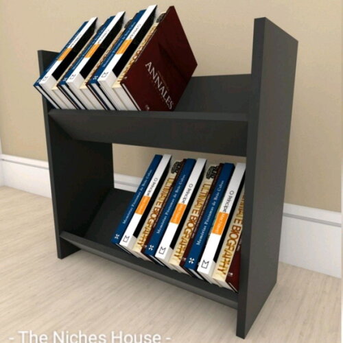 Livreiro de Chão Duplo mdf Estante Decoração Organizador