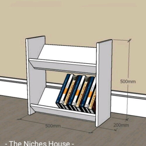 Livreiro de Chão Duplo mdf Estante Decoração Organizador