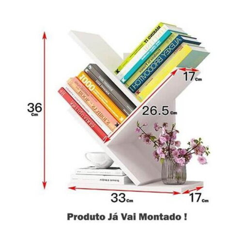 Livreiro Estante Suporte Prateleira P/ Livros Revistas Mdf