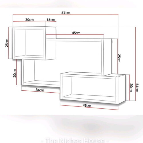 Nicho mdf Quarto Decoração Geométrico