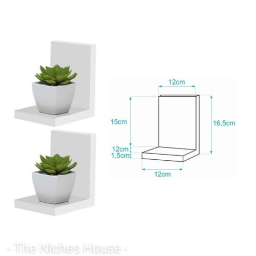 Nicho l / para Flores/suculentas (kit C/2 Unidades)