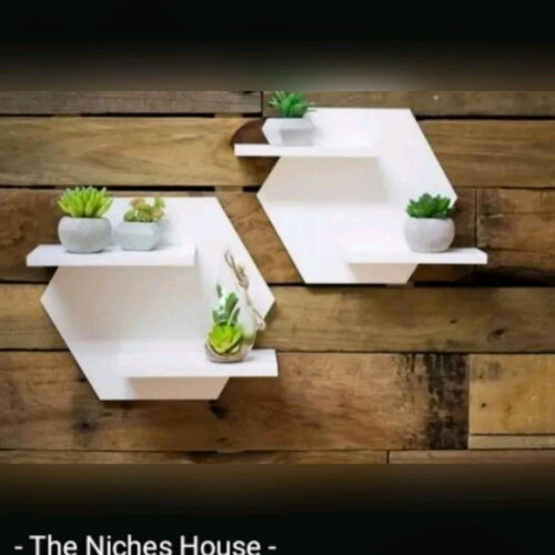 Nicho Prateleira Flores Vasos Decoração Colmeia Sextavado