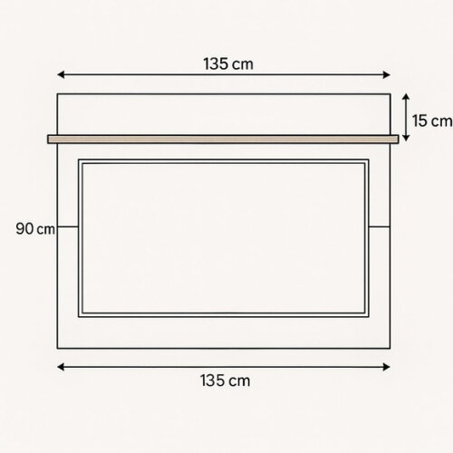 Painel mdf Branco para Sala Pequena com Prateleira