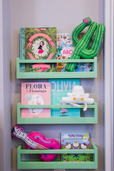 Prateleira para Quarto Infantil-livros-brinquedos Unidade
