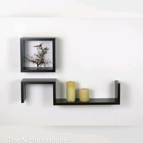 Prateleira Zig Zag + Nicho Decoração
