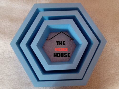Trio de Nichos Colmeia Hexagonal Sextavado P,m,g