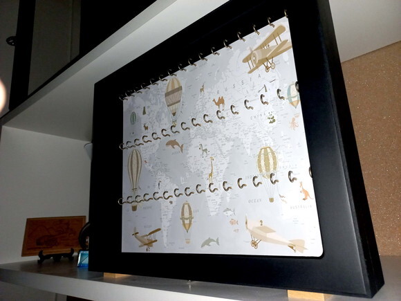 Quadro de Chaveiros Personalizado com Vidro