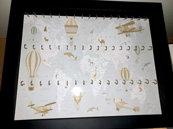 Quadro de Chaveiros Personalizado com Vidro