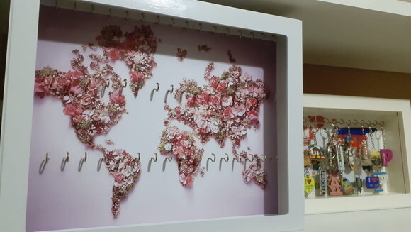 Quadro Expositor de Chaveiros Personalizado para Decoração